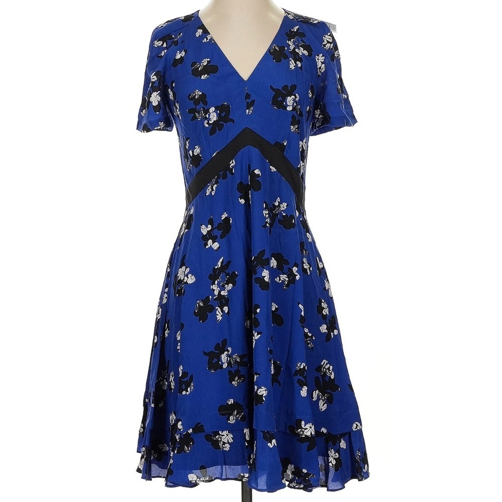 Rebecca Taylor Floral Blue Dress Size 2